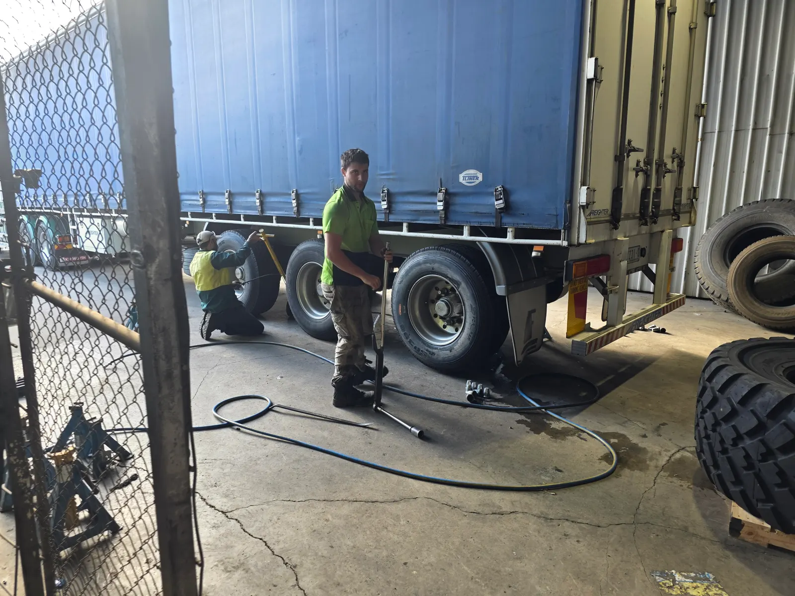 Commercial truck in for tyre service at Ruband Tyres